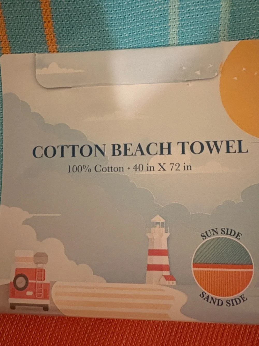 Zenith Orange and Blue Beach Towel